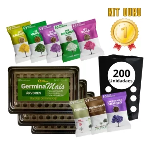 Kit Germinação Ouro - 500 Sementes de Ipê 5 Cores e mais